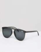 Quay Aviator Sunglasses In Gray - Gray