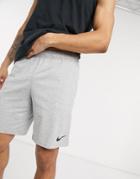 Nike Training Dri-fit Cotton Shorts In Gray-grey
