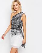 Religion Stardust One Shoulder Dress - White