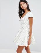 Pixie & Diamond Spot Dress - Cream