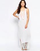 Liquorish Beach Maxi Dress With Embroidery