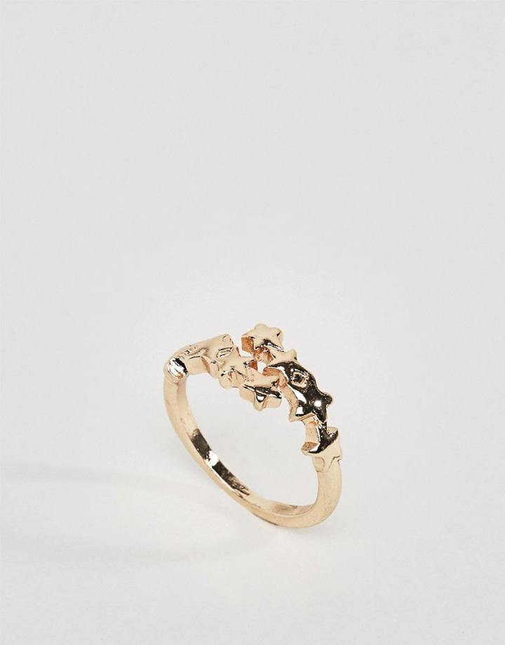 Asos Shooting Stars Ring - Gold