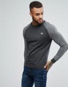 Le Shark Raglan Sleeve Cotton Knit - Gray