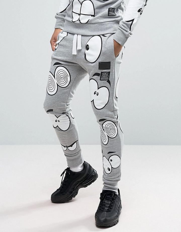 Cheats & Thieves Look Out All Over Joggers - Gray