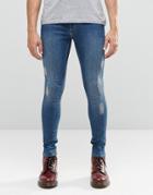 Cheap Monday Mid Spray Jeans Geek Distress - Geek