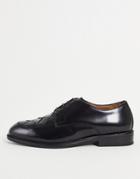 River Island Woven Derby Shoes In Black