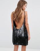 Walter Baker Kira Scoop Back Sequin Mini Dress