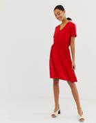 Pieces T-shirt Skater Dress-orange