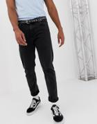 Weekday Sunday Tapered Jeans Tuned Black - Black