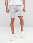 New Look Stripe Shorts In White And Blue - Blue