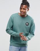 Cheap Monday Per Crew Sweatshirt Mini Skull Teal Melange - Teal Melange