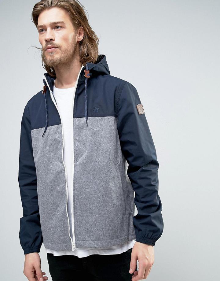 Element Alder Hooded Jacket 2 Tone In Navy/gray Heather - Navy