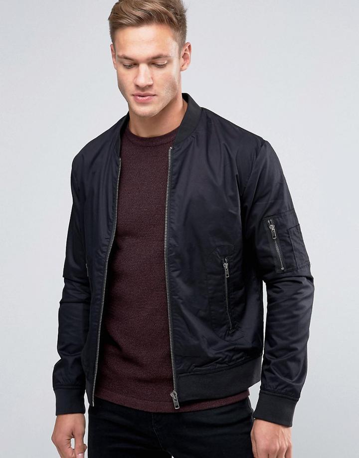 Jack & Jones Premium Bomber Jacket - Black