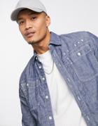 G-star Kinec Chambray Shirt In Blue-blues