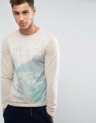 Blend Surfing Print Sweater - Beige