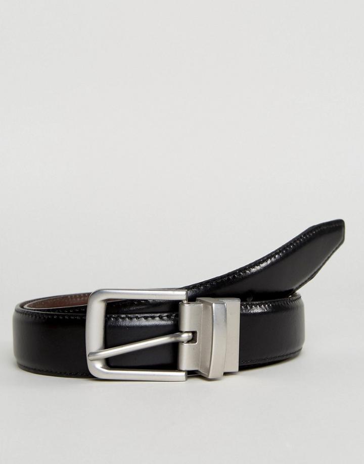 Esprit Reversible Belt In Leather - Black