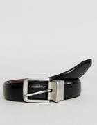 Esprit Reversible Belt In Leather - Black