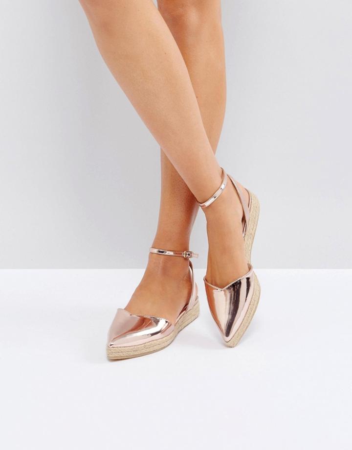 Asos Jasleen Point Espadrilles - Gold