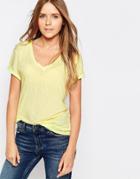 Sundry Jersey Slub V Neck T-shirt - Sunlight