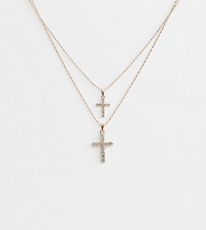 Aldo Gradonia Layering Cross Necklace In Gold - Gold