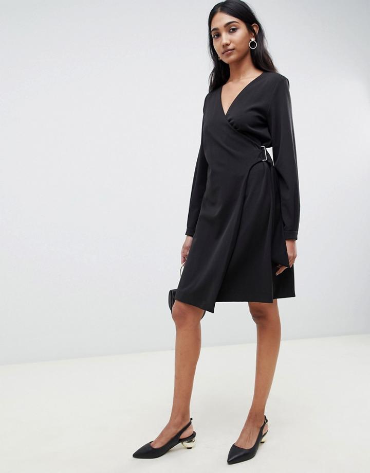 Emme Gary Wrap Dress - Black