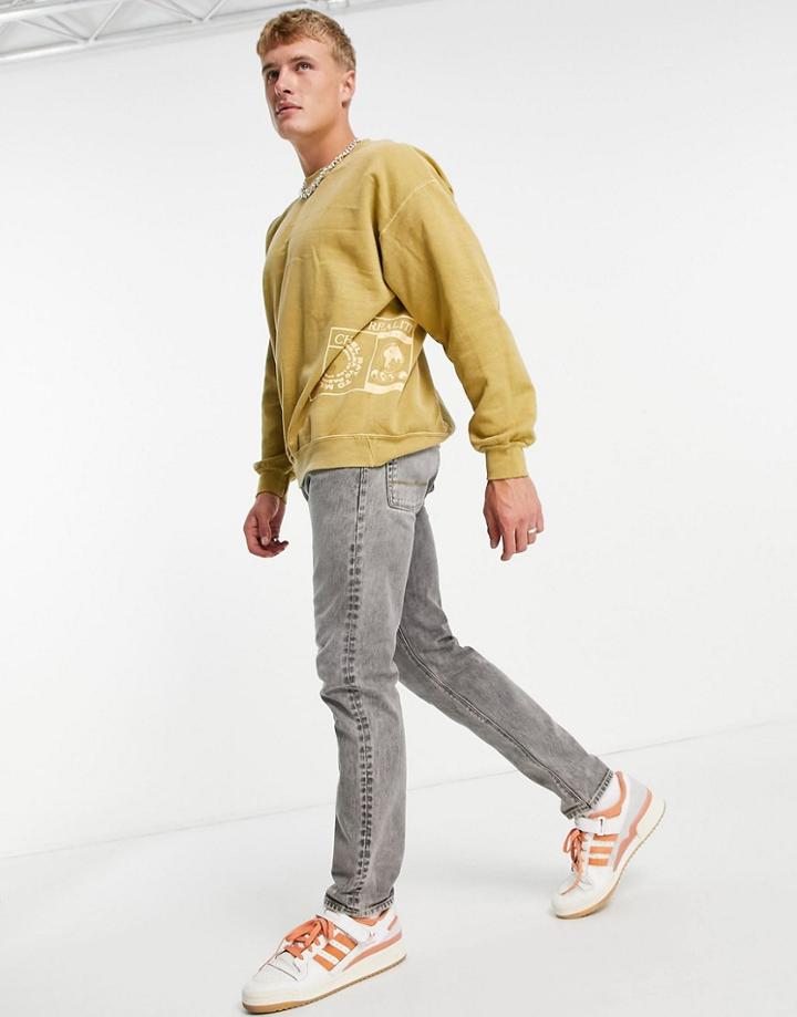 Topman Change Reality Sweatshirt In Olive-green
