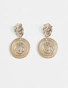 Pieces Coin Drop Earrings In Gold