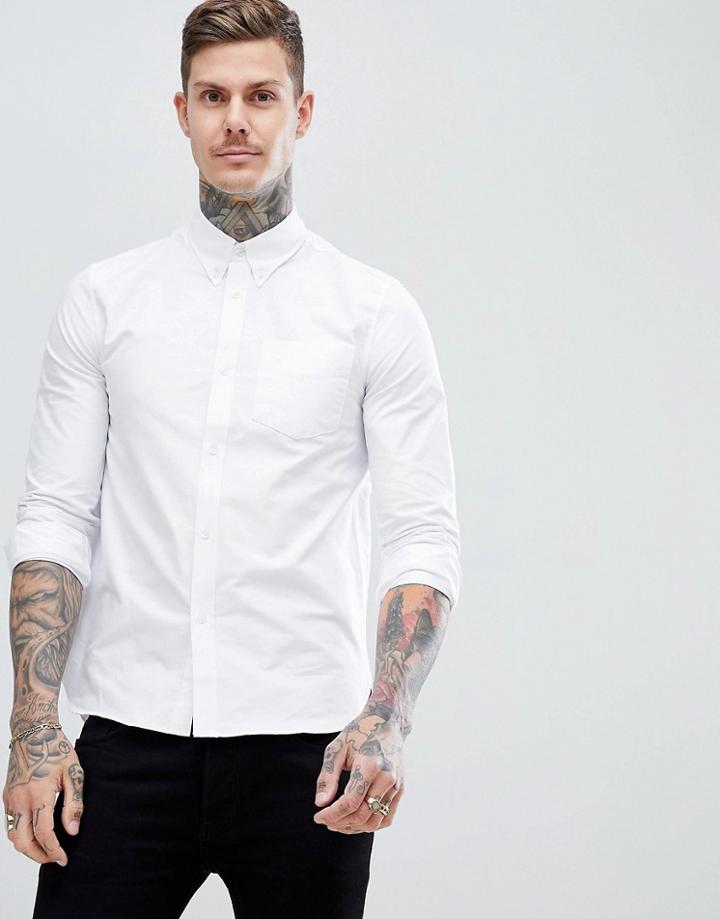 Fred Perry Reissues Oxford Shirt In White - White