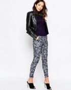 New Look Floral Print Pant - Blue