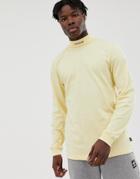 Adidas Skateboarding Roll Neck T-shirt With Neck Logo - Yellow