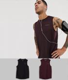 Asos 4505 Training Sleeveless T-shirt With Quick Dry 2 Pack Save - Multi