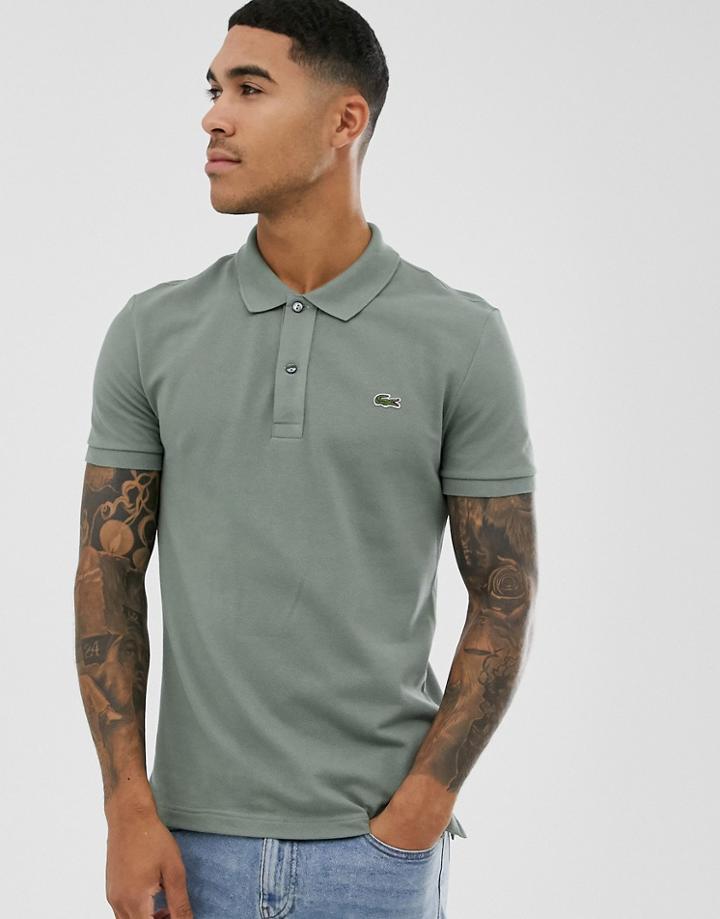 Lacoste Slim Fit Logo Polo In Green