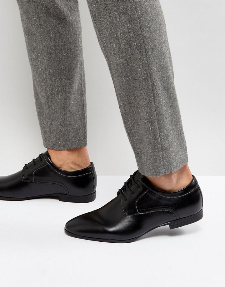 New Look Derby Shoes In Black - Black