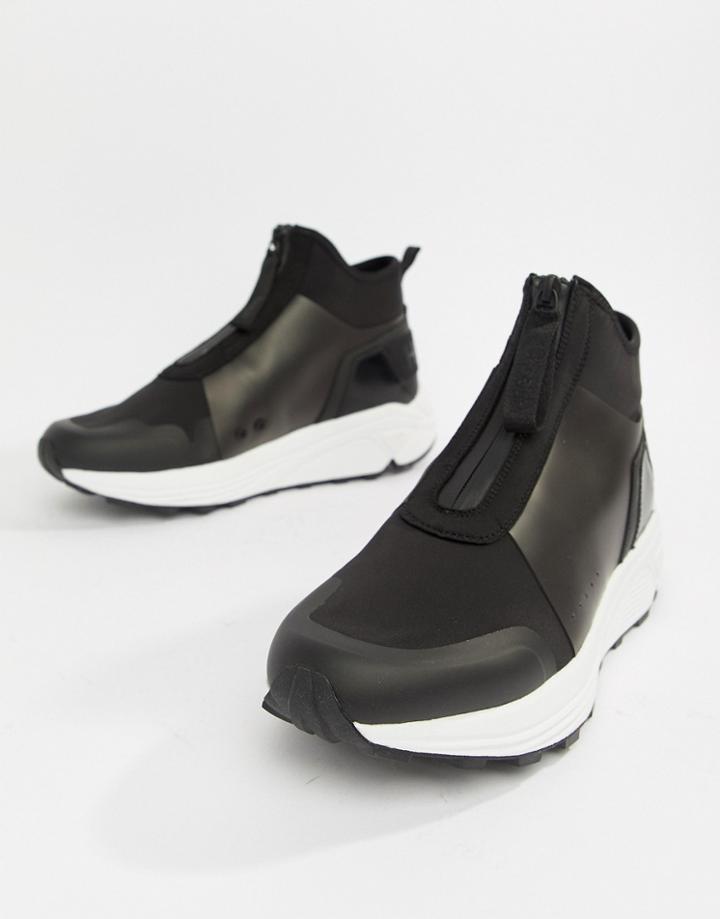 Hugo Horizon Logo Sneaker Boot In Black - Black
