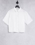 Na-kd Coordinating Satin Shirt In White