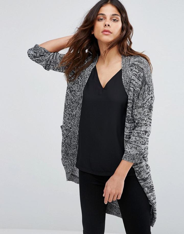 Vero Moda Joelle Black Salt & Pepper Cardigan - Black