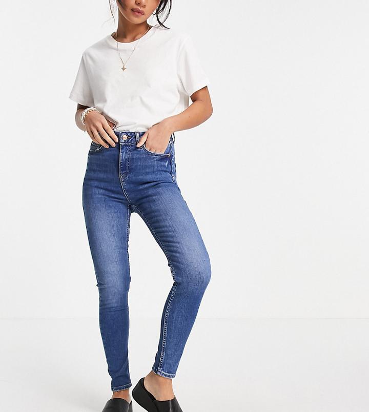 New Look Petite Lift & Shape Skinny Jeans In Light Blue-blues