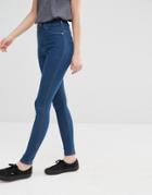 Dr Denim Solitaire High Waist Second Skin Superskinny Jean - Mid Stone