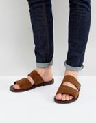 Aldo Priour Double Strap Suede Sandals - Tan