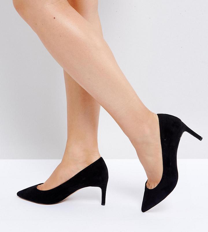 Asos Soulful Wide Fit Mid Heels - Black