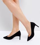 Asos Soulful Wide Fit Mid Heels - Black