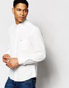 Franklin And Marshall Oxford Shirt With Button Down Collar - White