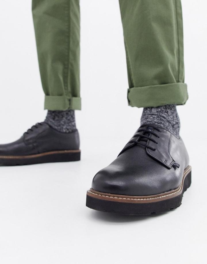 Farah Jeans Chunky Lace Up Shoes-black