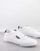 River Island Sneakers In White With Black Details