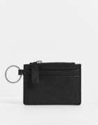 Carhartt Wip Leather Wallet In Black
