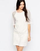 See By Chloe Textured Dress With Elasticated Waist - White