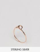 Asos Rose Gold Plated Sterling Silver Fine Link Ring - Copper