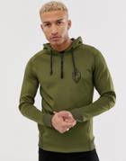 Religion 3/4 Hoody In Khaki - Green