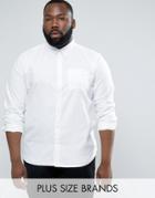 D-struct Plus Long Sleeve Oxford Cotton Shirt - White