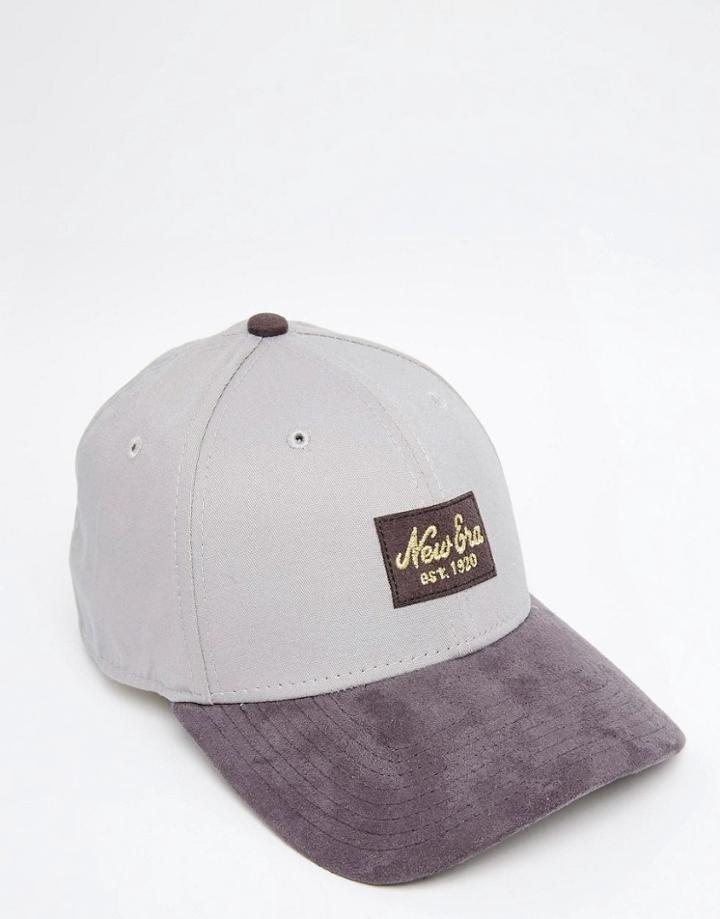New Era 39thirty Stripe Patch Fitted Cap - Gray